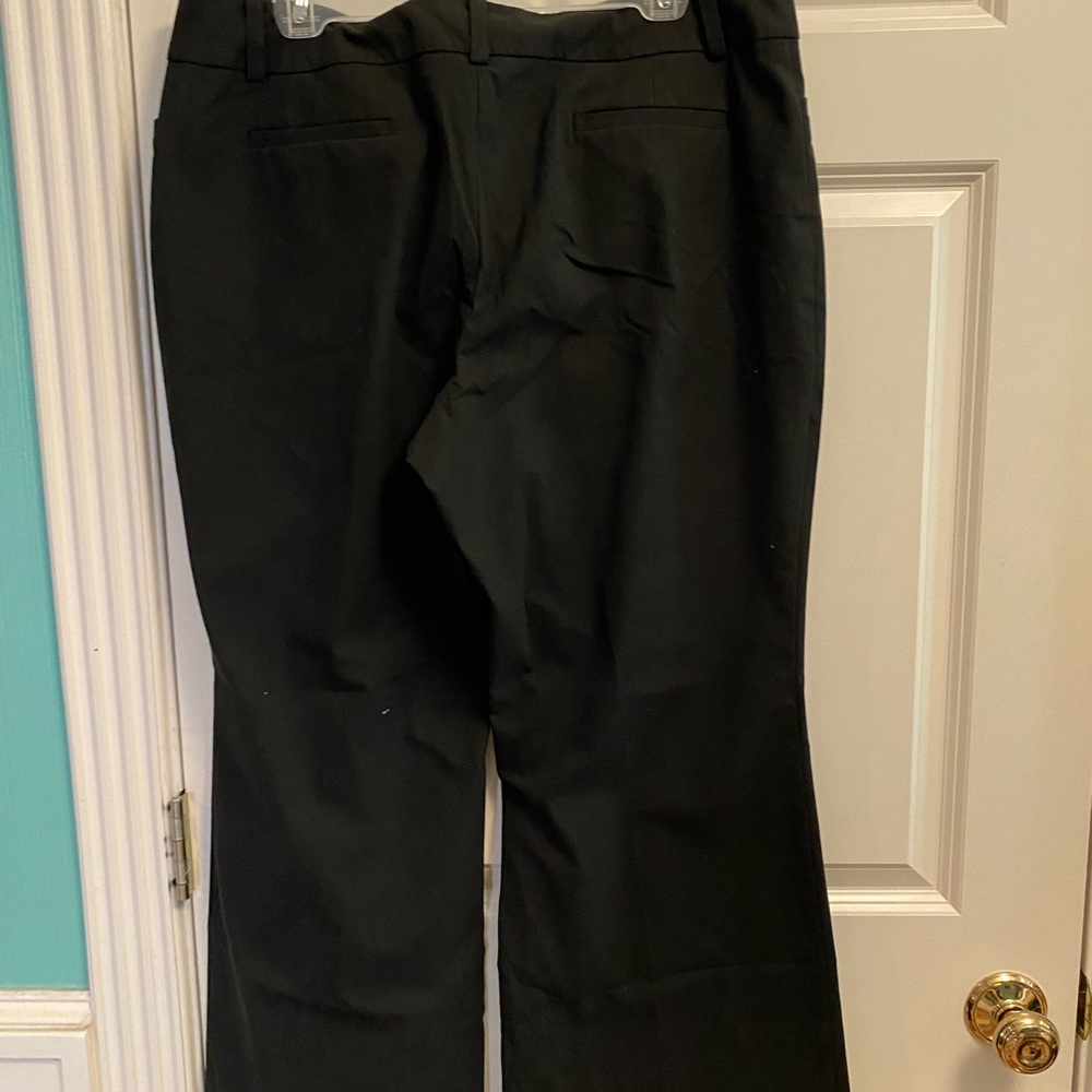 Ladies Black Stretch Boot Cut Pants - Curvy